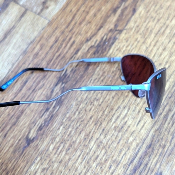 RARE* NIB Vintage Suncloud Taro Sunglasses Matte Silver Rose Lens Made in Italy - Picture 4 of 16